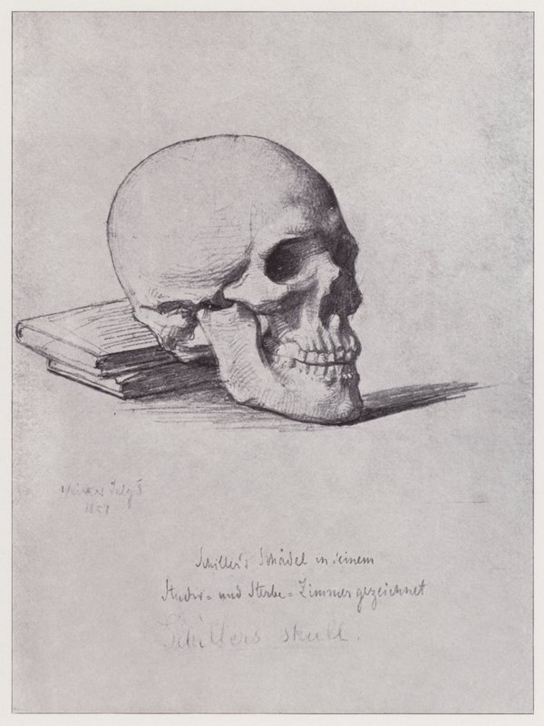 Czaszka Schillera (lito) autorstwa Rudolf Lehmann