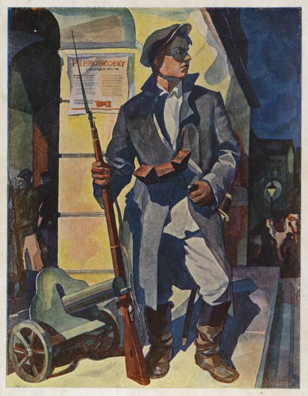 Październikowa noc 1917, Smolny, Petersburg, ok. 1929 autorstwa Rudolph Frenz
