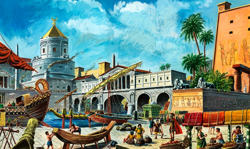 Aleksandria (gwasz na papierze) autorstwa Ruggero Giovannini