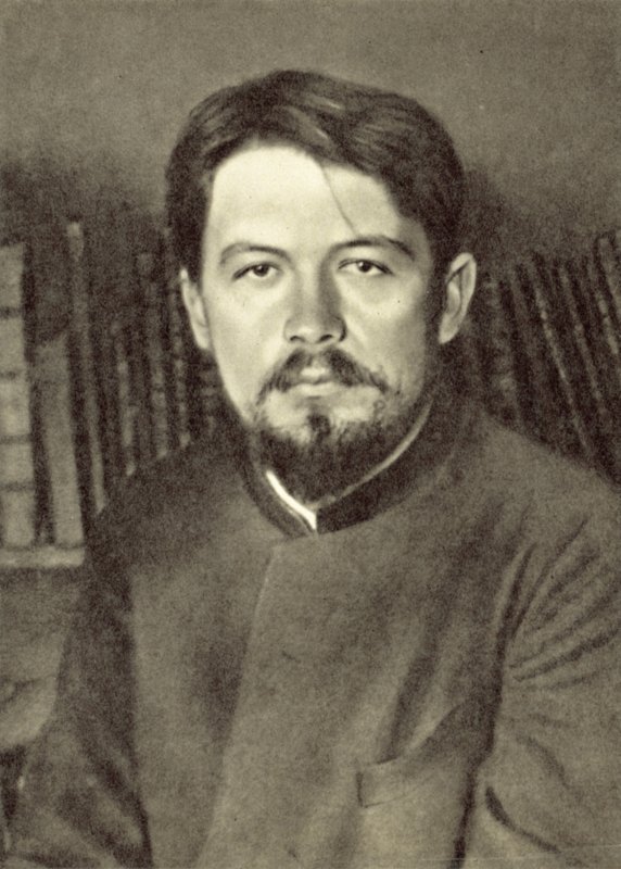 Anton Czechow w swojej posiadłości Melikhovo, Rosja, koniec marca 1892 r. autorstwa Russian Photographer