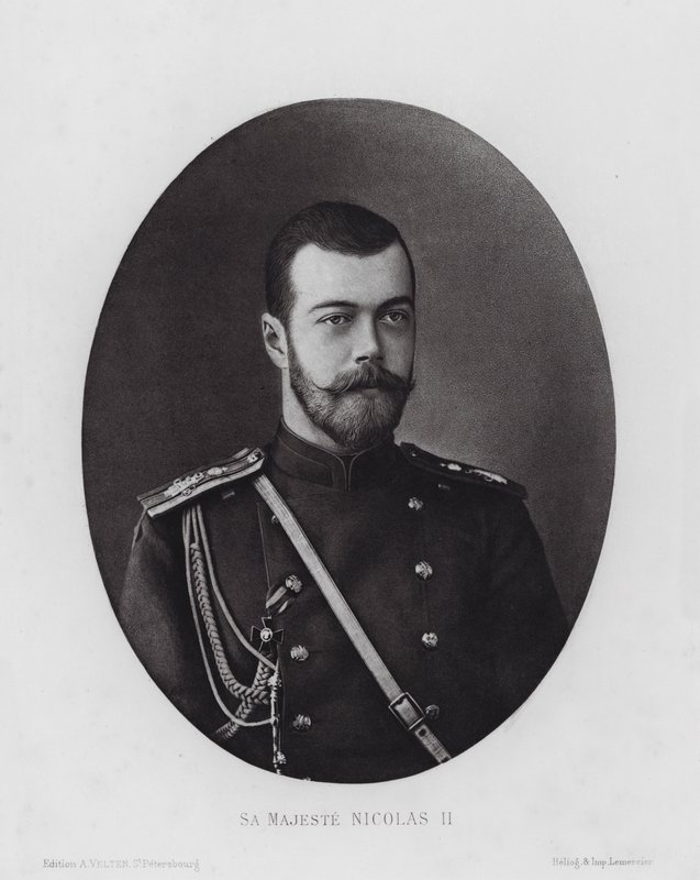LArmee Russe: Sa Majeste Nicolas II (b/w photo) autorstwa Russian Photographer (after)