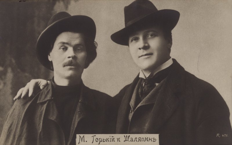Maksym Gorki i Feodor Chaliapin autorstwa Russian Photographer