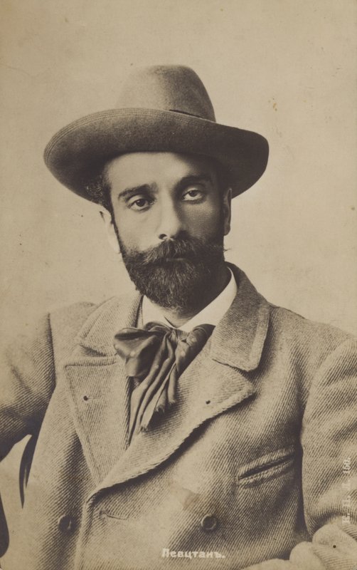 Rosyjski malarz Izaak Lewitan, żydowski malarz litewsko-rosyjski, koniec XIX wieku autorstwa Russian Photographer