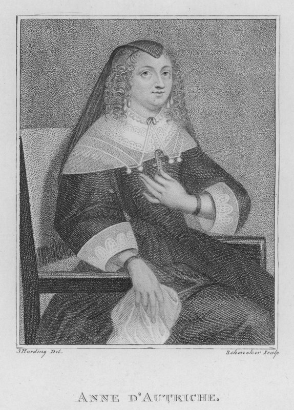 Anna Austriacka (grafika) autorstwa S. (after) Harding