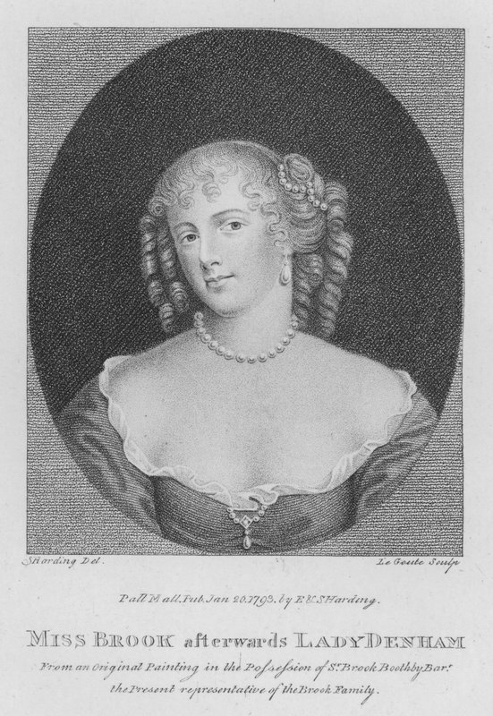 Panna Brook potem Lady Denham (grawerowanie) autorstwa S. (after) Harding