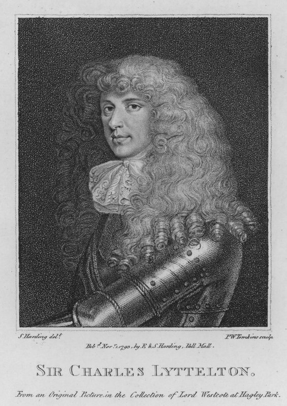 Sir Charles Lyttelton (Grawerowanie) autorstwa S. (after) Harding
