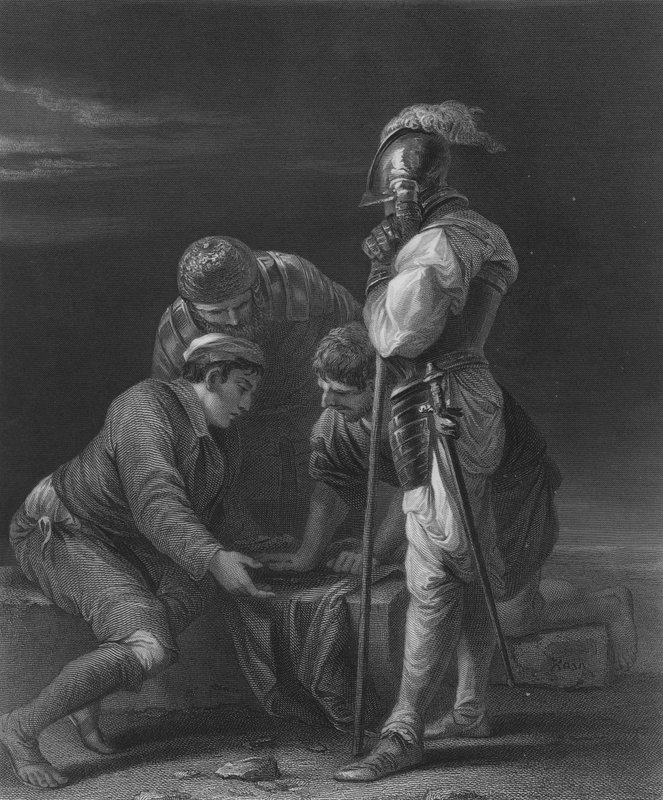 Żołnierze hazardu autorstwa Salvator Rosa