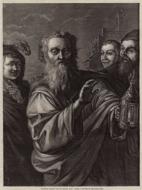 Diogenes szuka uczciwego człowieka autorstwa Salvator Rosa