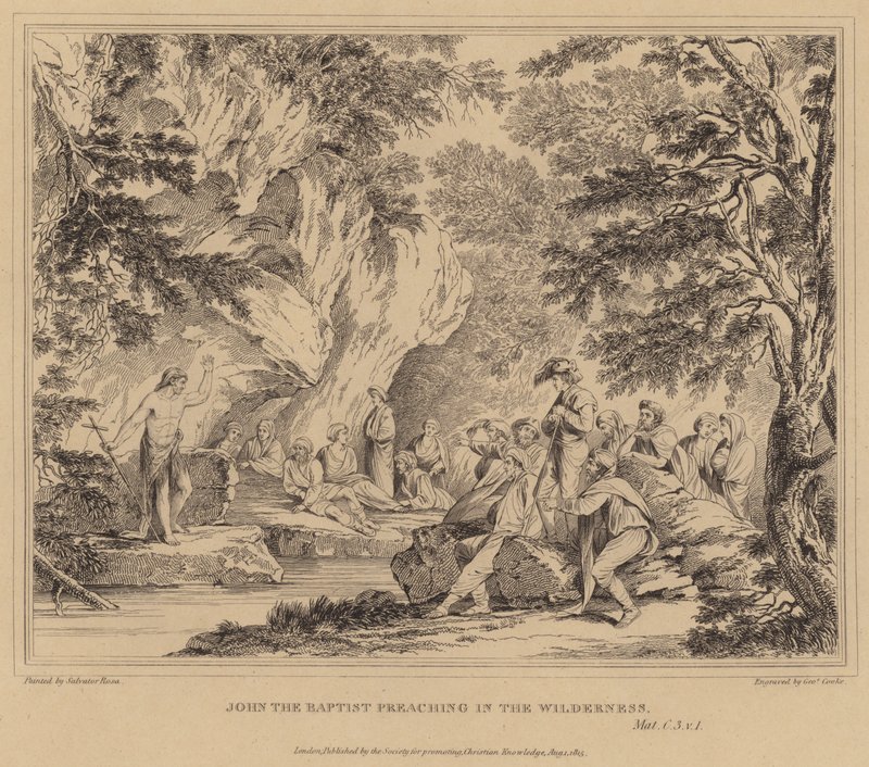 Ewangelia Jana Chrzciciela na pustyni, Mateusz autorstwa Salvator Rosa