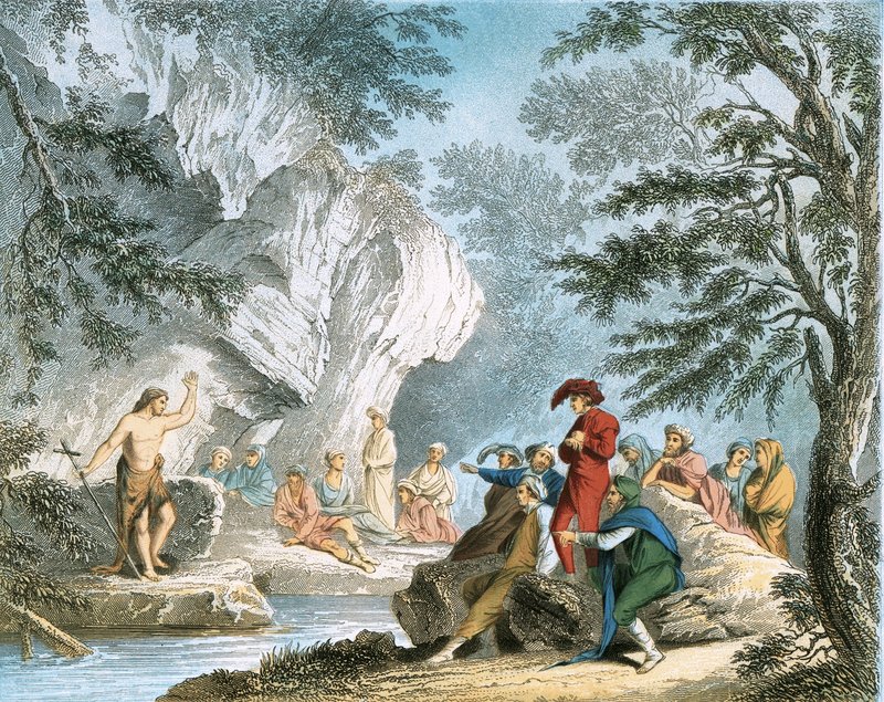 Jan Chrzciciel głosił na pustyni” autorstwa Salvator Rosa