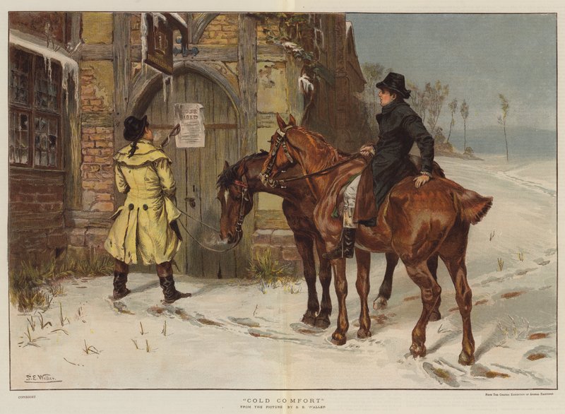 Zimny komfort (chromolitho) autorstwa Samuel Edmund Waller