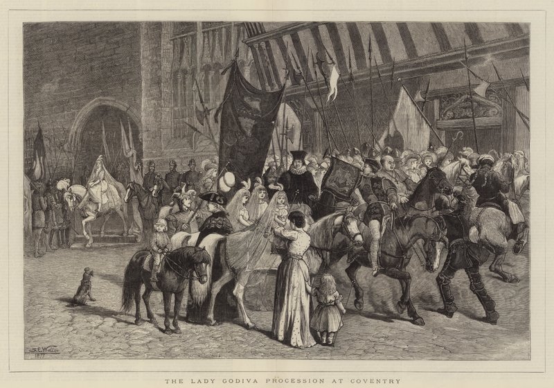 Procesja Lady Godiva w Coventry autorstwa Samuel Edmund Waller