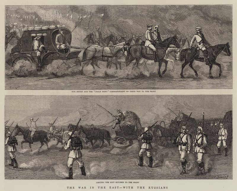 Wojna na wschodzie, z Rosjanami autorstwa Samuel Edmund Waller