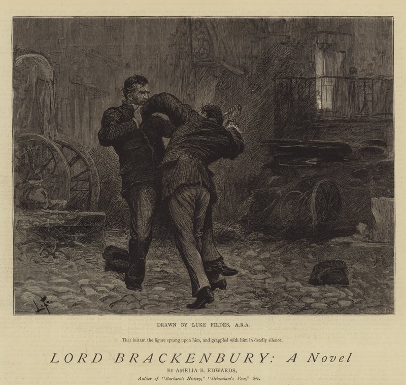Lord Brackenbury, powieść autorstwa Samuel Luke Fildes