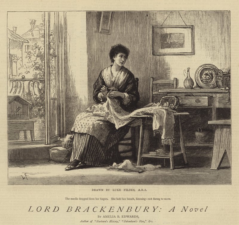 Lord Brackenbury, powieść autorstwa Samuel Luke Fildes