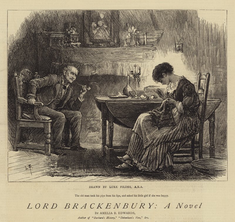 Lord Brackenbury, powieść autorstwa Samuel Luke Fildes