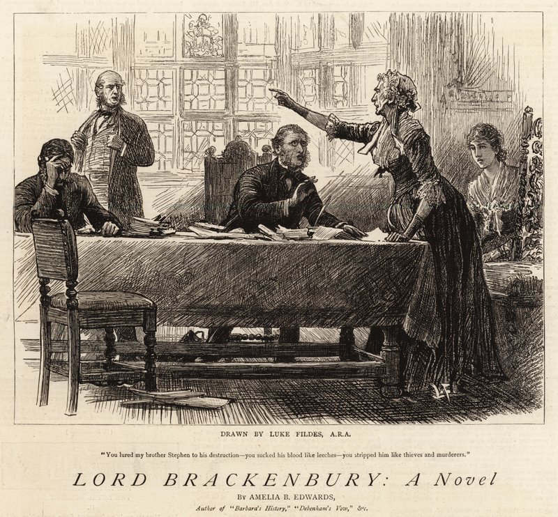 Lord Brackenbury, powieść autorstwa Samuel Luke Fildes