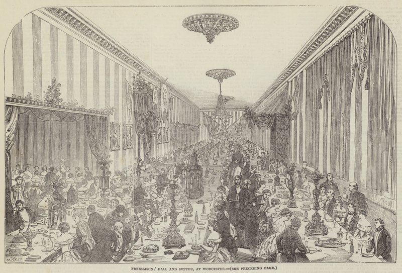 Bal i Wieczerza Masońska w Worcester autorstwa Samuel Read