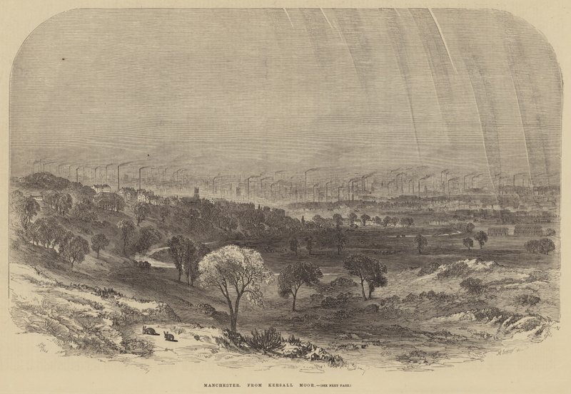 Manchester, z Kersal Moor autorstwa Samuel Read