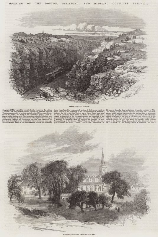 Otwarcie kolei hrabstw Boston, Sleaford i Midland autorstwa Samuel Read