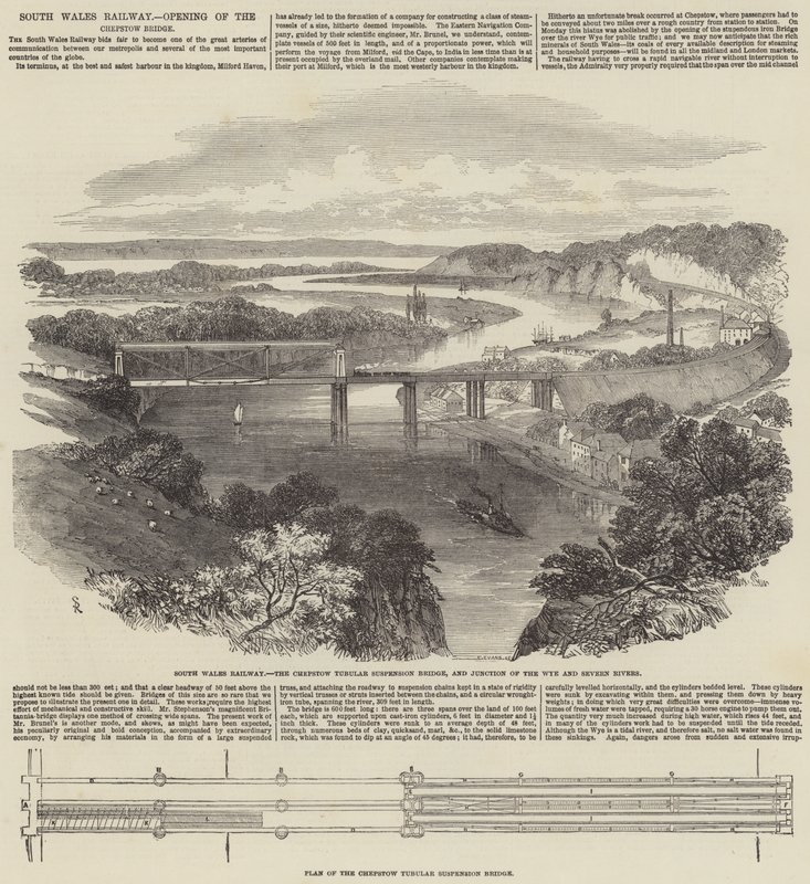 South Wales Railway, otwarcie mostu Chepstow autorstwa Samuel Read