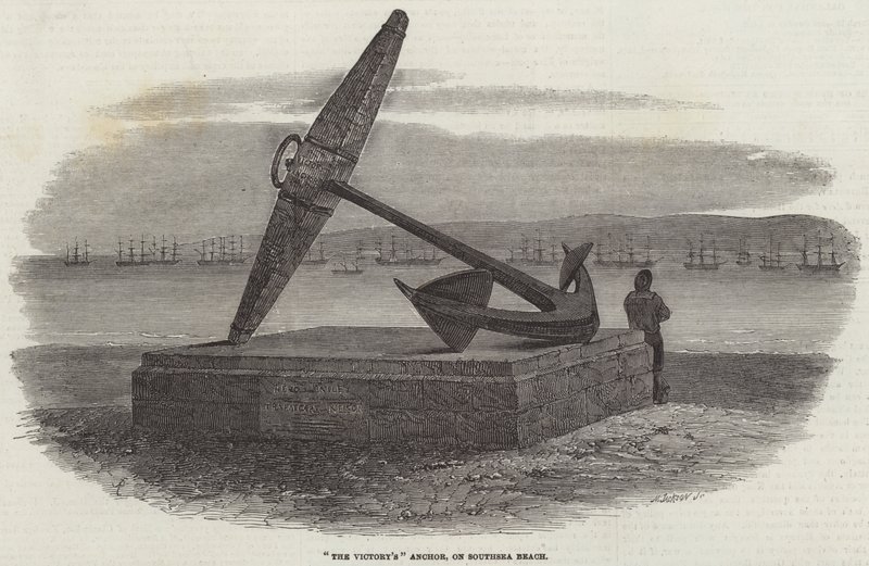 Kotwica Zwycięstwa na plaży Southsea autorstwa Samuel Read