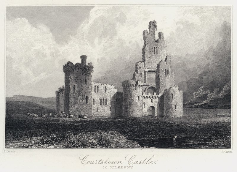 Zamek Courtstown, Co Kilkenny (rycina) autorstwa Samuel (after) Austin