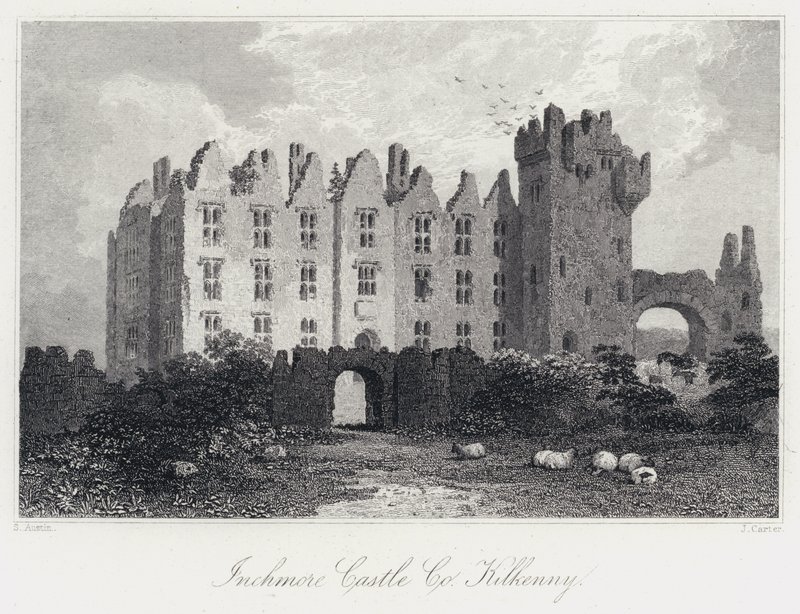 Zamek Inchmore, Co Kilkenny (grawerowanie) autorstwa Samuel (after) Austin
