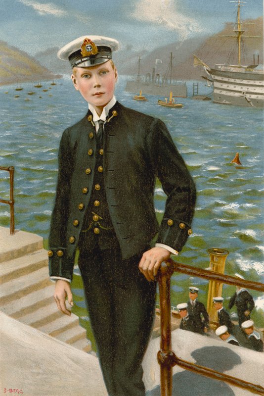 Edward, książę Walii, przyszły król Edward VIII (kolor lito) autorstwa Samuel (after) Begg