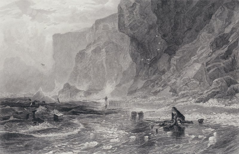 Ilustracja do książki "Pirat" Sir Waltera Scotta (rycina) autorstwa Samuel (after) Bough