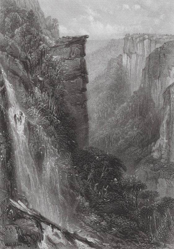 Australia: Fall of the Weatherboard (grawerunek) autorstwa Samuel (after) Prout