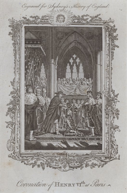Koronacja Henryka VI w Paryżu (grafika) autorstwa Samuel (after) Wale
