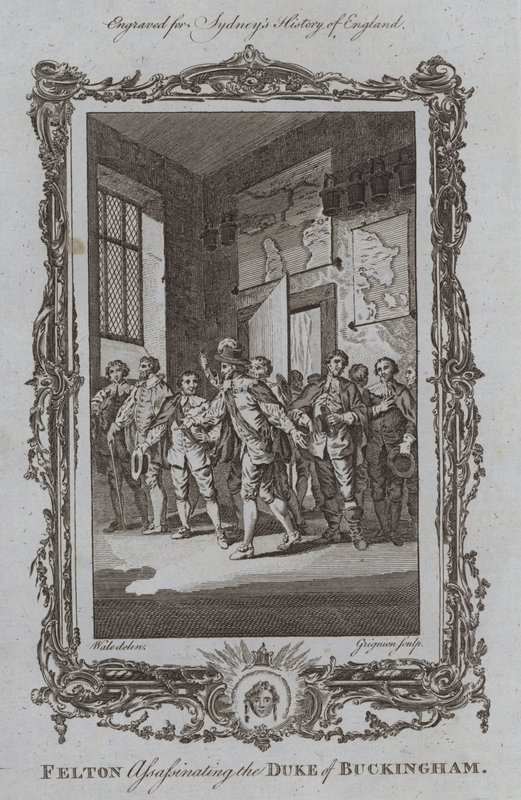 Felton zabija księcia Buckingham (rycina) autorstwa Samuel (after) Wale