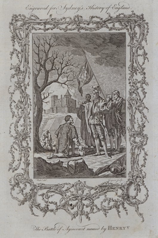 Bitwa pod Agincourt nazwana przez Henryka V (rycina) autorstwa Samuel (after) Wale