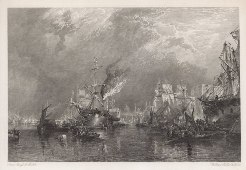 Port w Londynie autorstwa Samuel Bough
