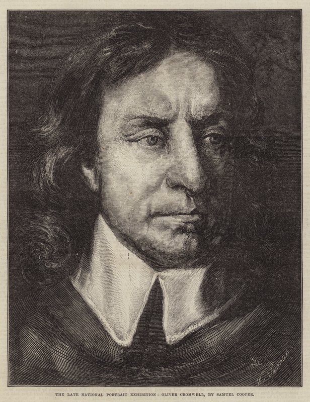Późna krajowa wystawa portretów, Oliver Cromwell autorstwa Samuel Cooper