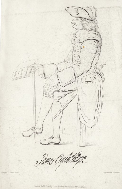 Portret Jamesa Oglethorpe .a autorstwa Samuel Ireland