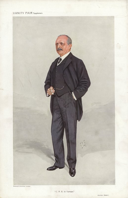 Archer Baker, C P R In Europe, komiks Vanity Fair (kolor lito) autorstwa Samuel Luke (after) Fildes