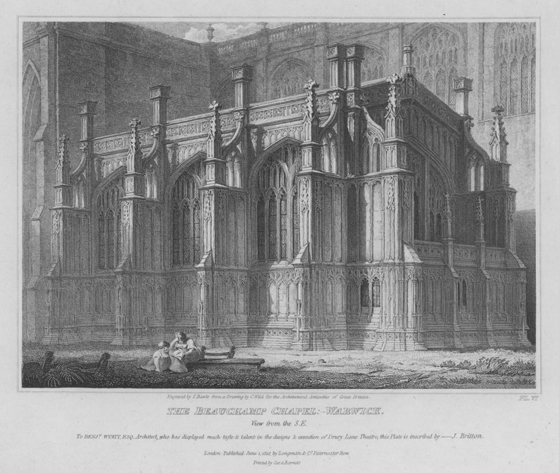 Kaplica Beauchamp, Kościół Mariacki, Warwick (rycina) autorstwa Samuel Rawle