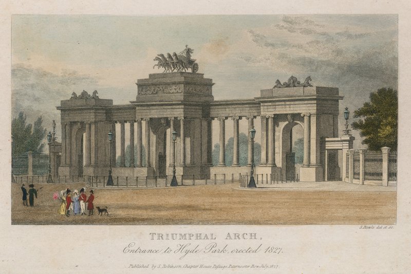 Łuk Triumfalny, wejście do Hyde Park Corner, Londyn, wzniesiony 1827 autorstwa Samuel Rawle