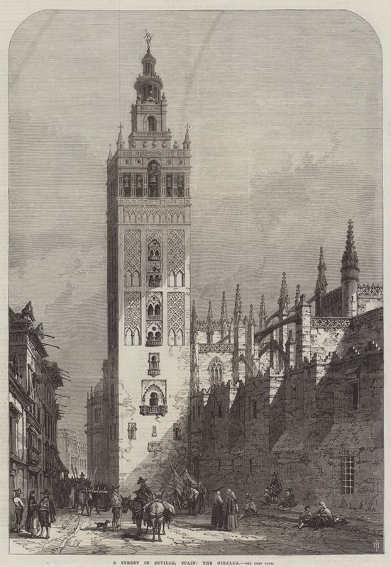 Ulica w Sewilli, Hiszpania, Giralda autorstwa Samuel Read