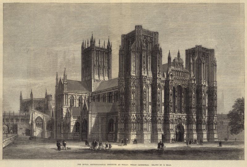 Królewski Instytut Archeologiczny w Wells, Wells Cathedral (rycina) autorstwa Samuel Read