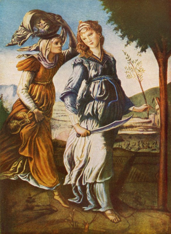 Judyta i jej sługa z głową Holofernesa autorstwa Sandro Botticelli