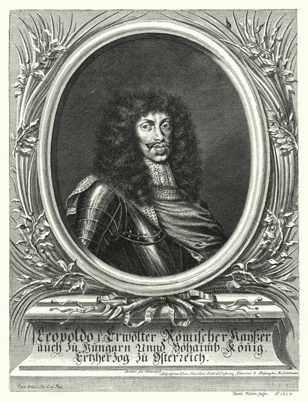 Leopold I, cesarz rzymski (grawerowanie) autorstwa Sebastian van (after) Dryweghen