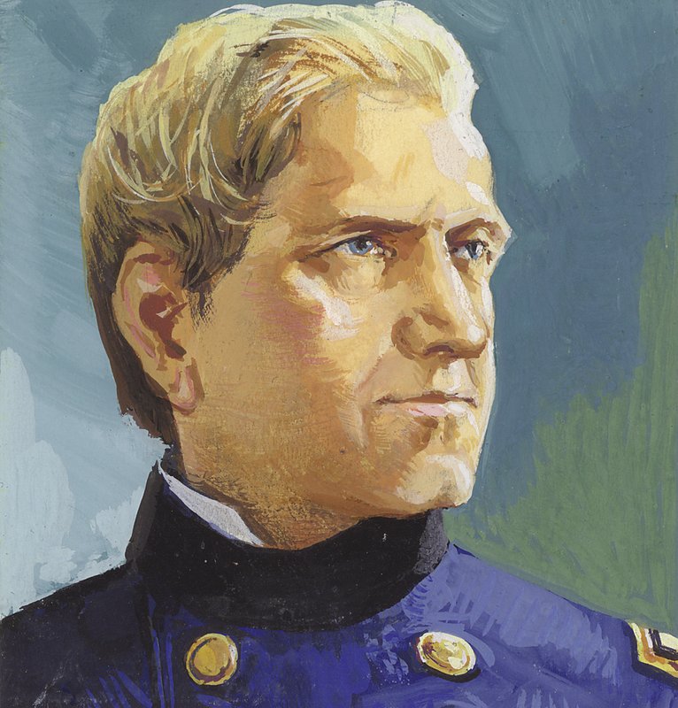 Generał Edward Canby (gwasz na papierze) autorstwa Severino Baraldi