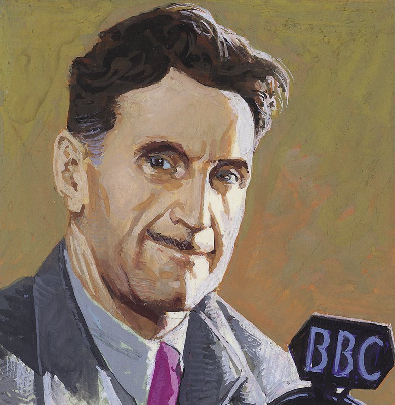George Orwell (gwasz na papierze) autorstwa Severino Baraldi