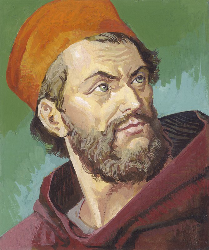 Marco Polo (gwasz na papierze) autorstwa Severino Baraldi