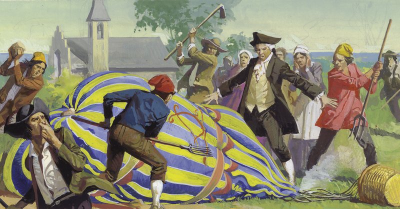 The Balloon Brothers (gwasz na papierze) autorstwa Severino Baraldi