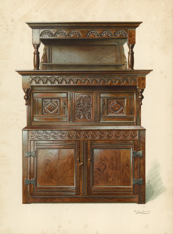 Oak Court Cupboard (Tridarn), własność H Clarence