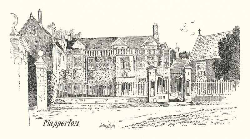 Dorset: Mapperton (litografia) autorstwa Sidney Heath